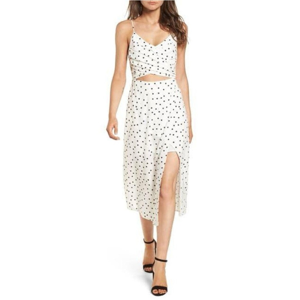 NWT Lush polkadot cutout dress